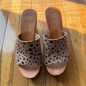 Dolce Vita Leopard Wedge Sandals